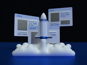 Illustration of servers and websites connected to the internet, representing the concept of what web hosting is.